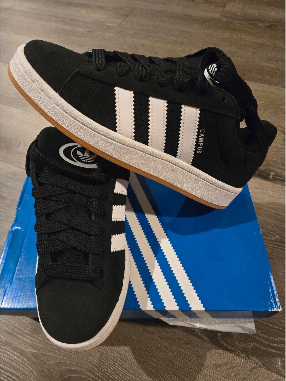 Adidas Campus 00s J Core Black White GS Size 6Y HQ6638 NIB